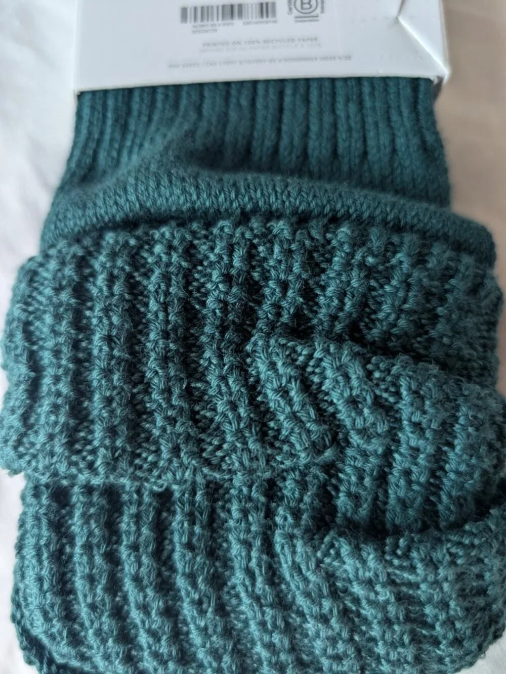 Athleta Cable Cloud Scrunch Socks- S/M - Evergreen